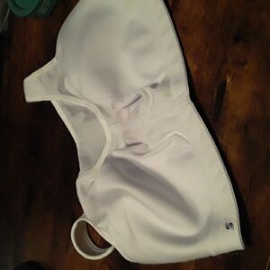 NWOT White Glamorise Sport 40F Unpadded Wirefree Sports Bra